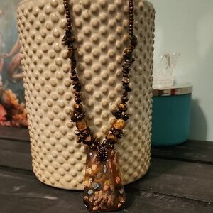 Erica Lyons Brown Bohemian Necklace (N11)